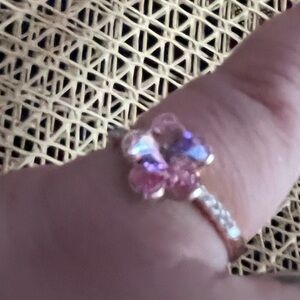 Gold plated Pink and Gold Women's Ring